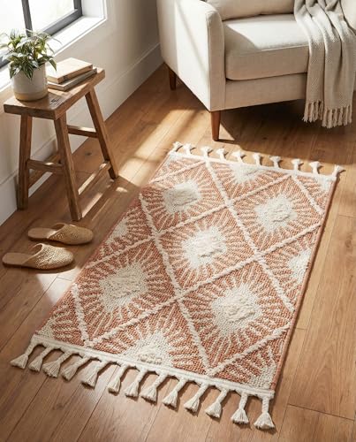 Rugs.com Boho Collection Rug – 2x3 Rust Red Medium-Pile Rug Perfect for Entryways, Kitchens, Breakfast Nooks, Accent Pieces - color: Rust Red, size: 2' x 3' Rectangular