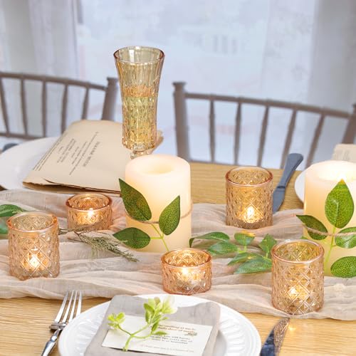 36 Pcs Assorted Gold Votive Candle Holders, Gold Tea Lights Candles Holders - color: Gold