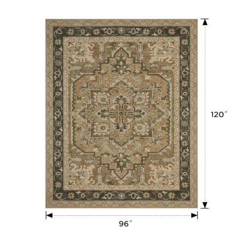 Joydeco Boho 8x10 Rug for Living Room, Brown Rugs for Bedroom Dining Room - color: Beige&gray&brown, size: 8' x 10' (Rectangular)