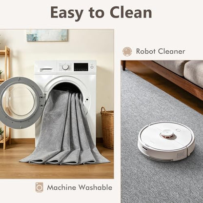 5x7 Grey Area Rug Washable Non-Slip Soft Thin for Living Room Bedroom - color: 09 Grey, size: 5' x 7' (Rectangular)