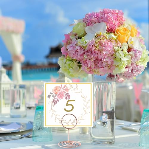 Table Number Holders, 26PCS Place Card Holder, Photo Holder (2" Rose Gold) - color: Rose Gold, size: Small