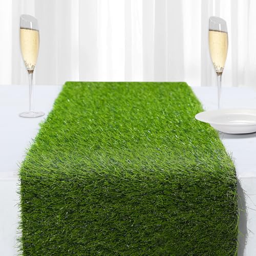 13x36 in Synthetic Artificial Grass Table Runner, Faux Turf Table Decor - size: S:13 x 36 Inches