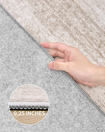 2x10 Runner Rug Non Slip, Washable Rug Runners for Hallways,Beige - color: Stripe-beige, size: 2' x 10' (Runner)
