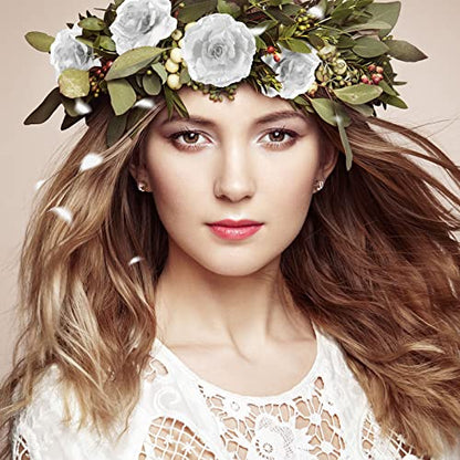 Yunlly 100 Pcs Artificial Flower for Wedding, Silver - color: Silver
