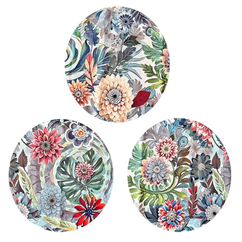 Bohemian Floral Dahlia Scroll Paisley Window Valance 52x16 Inches - color: Dahlia-gray
