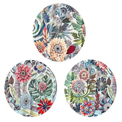 Bohemian Floral Dahlia Scroll Paisley Window Valance 52x16 Inches - color: Dahlia-gray