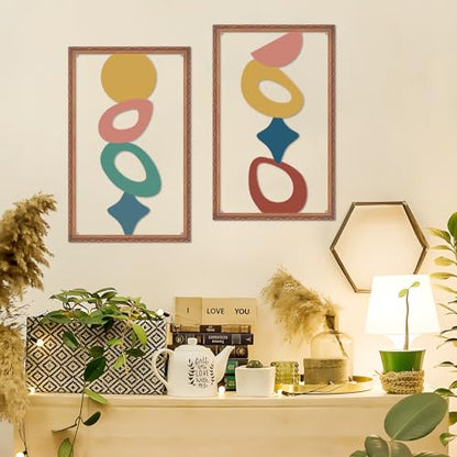 ruelen Abstract Metal Irregular Wall Art Modern 2D Geometric Wall Decor - color: Euclidean