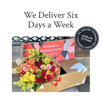 UrbanStems Firecracker Bouquet No Vase. Orange Fresh Flowers for Delivery