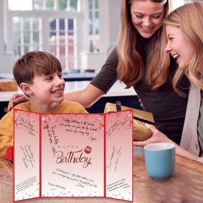 Crenics Red Happy Birthday Guest Signature Book Alternative 18" x 12" - color: Red
