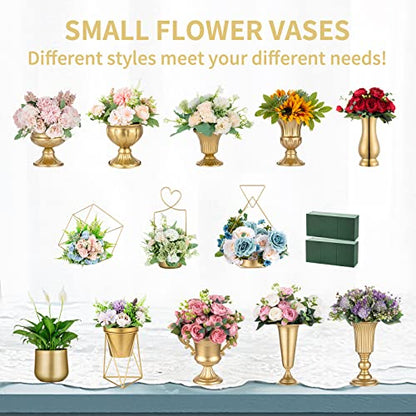 NUPTIO Metal Flower Plant Pot with Drainage Hole, 5.71", 2 Pcs - color: Style 1#, size: 5.7in Tall-2pcs