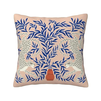 Retro Leopard Vase Velvet Throw Pillow Covers 18 Inch - color: Color-19, size: 18" x 18" (Pack of 1)