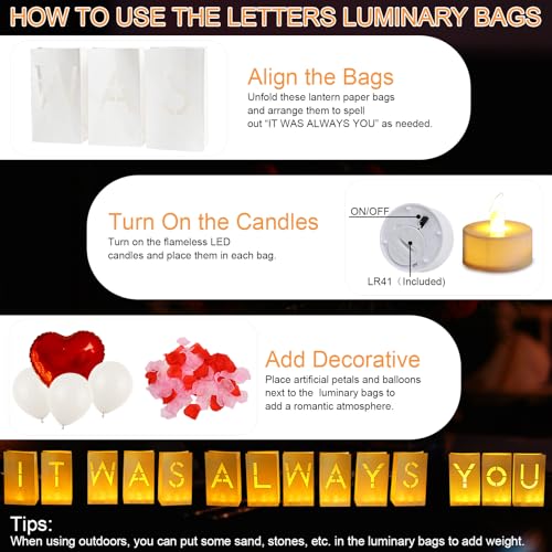 It was Always You Decorations, Luminary Paper Bags - color: It Was Always You