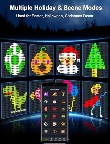 LumBelle 6.6 x 6.6Ft 400 LED Smart Curtain Lights with APP Remote Control - size: 6.6Ft x 6.6Ft