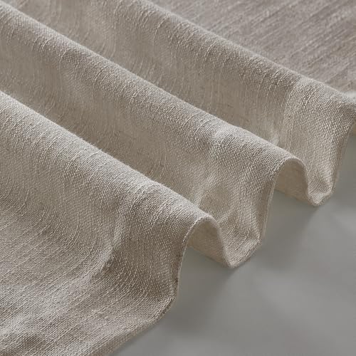 Burlywood Birch Pinch Pleated Linen Curtains 63 Inch Length 2 Panels Set - color: Burlywood Birch, size: 40"W x 63"L (Pack of 2)