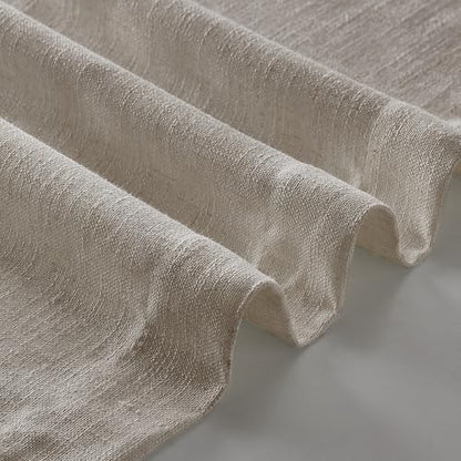 Burlywood Birch Pinch Pleated Linen Curtains 63 Inch Length 2 Panels Set - color: Burlywood Birch, size: 40"W x 63"L (Pack of 2)