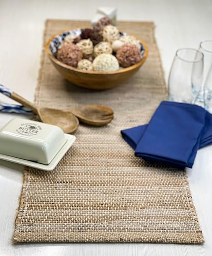 Chardin home Eco-Friendly Natural Jute/Hemp Hand Braided Table Runner, Size: 13''x48''. - size: 13x48 Inch.