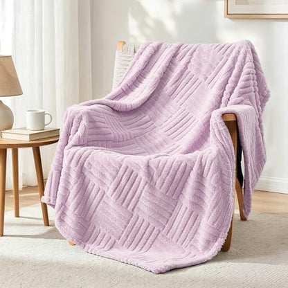 Whale Flotilla Lightweight Fleece Throw Blanket for Couch, Lilac - color: Lilac, size: Throw(50x60 Inch)
