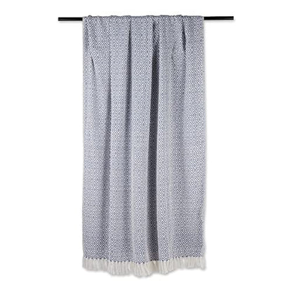 DII Rustic Farmhouse Double Diamond Woven Throw, 50x60, Stonewash Blue - color: Stonewash Blue, size: 50x60"
