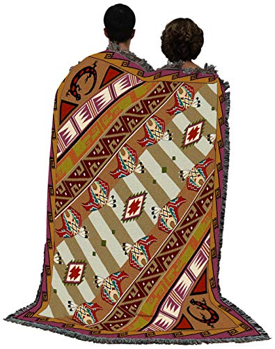 Pure Country Weavers Western Slant Shadows Blanket - Southwest Native American Inspired - Gift Tapestry Throw Woven from Cotton - Made in the USA (72x54) - color: Slant Shadows, size: Large
