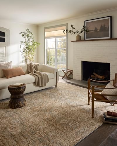 Loloi Magnolia Home Junie Spice/Multi 5'-3" x 7'-6" Area Rug - color: Spice / Multi, size: 5'3" x 7'6" (Rectangular)