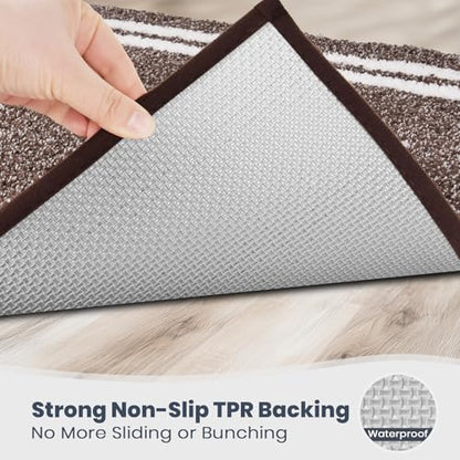 PURRUGS Bathroom Rug, Bath Mat, 20" x 30", Brown - color: Brown, size: 20" X 30"