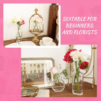 33pcs Glass Small Bud Vases Set - 9 Styles Clear Bud Vase - color: Clear Set of 33