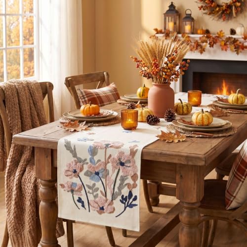 Artoid Mode 3D Chain Embroidery Soft Fall Table Runner 13x72 Inch