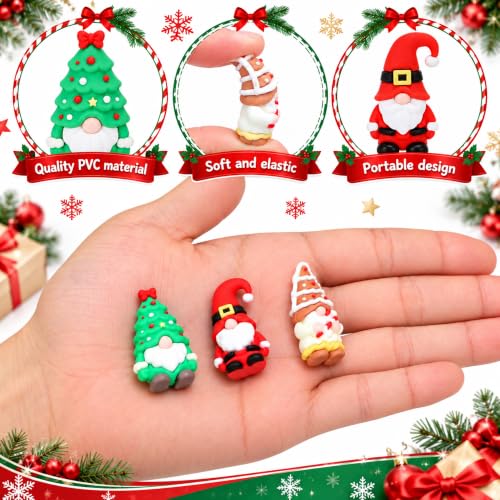 60 Pcs Mini Christmas Gnomes Figurines, Tiny Santa Tree Gnomes Ornaments - color: Christmas, size: 60 Pcs