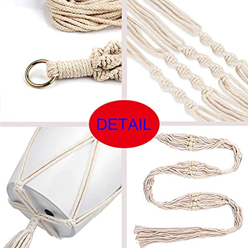 ELANE 2PCS 3-Tier 70" Macrame Plant Hangers Basket Plant Hanger Indoor Outdoor Hanging Plant Holder for Stand Flower Pots Decorations - size: 3-tier