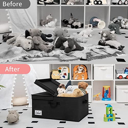 GRANNY SAYS Extra Large Storage Bins with Lids, Closet Bins, Black - color: Black, size: Extra Large - 1 Pack