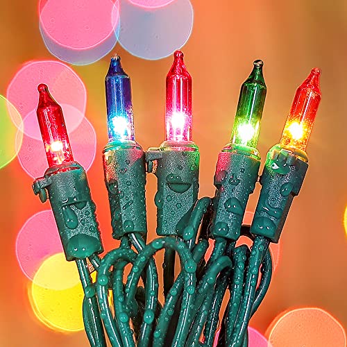 Christmas Lights 50 Count,13FT Multi-Colored with Green Wire - color: Multicolor (Green Wire), size: 50 count