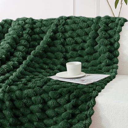 Whale Flotilla Soft 3D Fleece Throw Blanket for Couch & Bed, Emerald Green - color: Emerald Green, size: Throw(50x60 Inch)