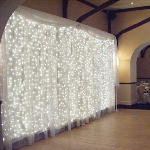 TORCHSTAR 9.8FT × 9.8FT Window Curtain Light, Pure White