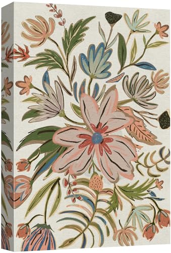 SIGNFORD Canvas Print Wall Art Vintage Bouquet Nature Wilderness Illustrations Floral Botanical Print Modern Art Decorative Multicolor Rustic Cozy for Bedroom - 12"x18" - color: Ab04-2312-lex36, size: 12" x 18"