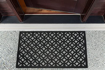 DII High Traffic All-Weather Rubber Doormat, 18x30, Lattice - color: Lattice, size: 1'6" x 2'6" (Rectangular)