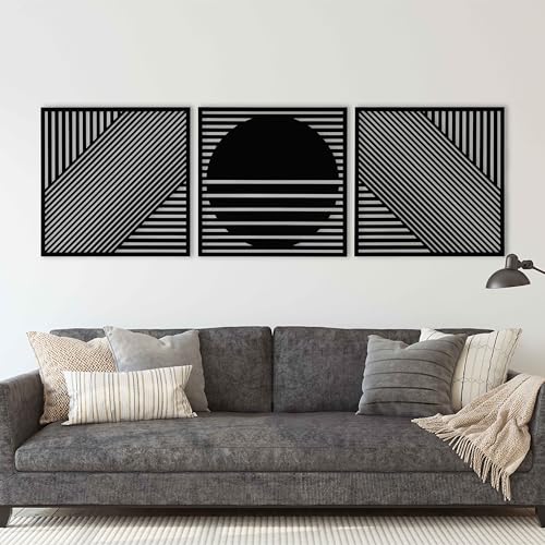 Boho Wall Art Mid Century Modern Style, Large Wood Wall Art for Modern Interiors, Handcrafted Wooden Wall Decoration, Boho Wood Wall Decor