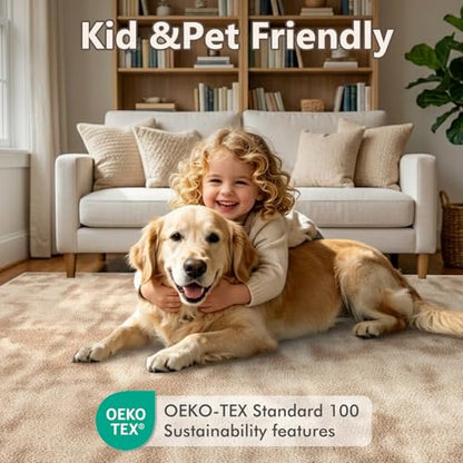 3x5 Tie-dye Beige Area Rug Washable Non-Slip Soft Thin for Bedroom Kitchen - color: 01 Tie-dye Beige, size: 3' x 5' (Rectangular)