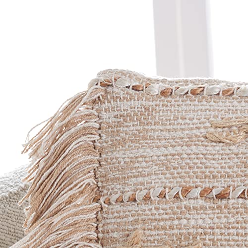 Safavieh Home Collection Janine Boho 16 x 24-inch Green Fringe Decorative Accent Pillow PLS602B-1624 - color: Green / Beige