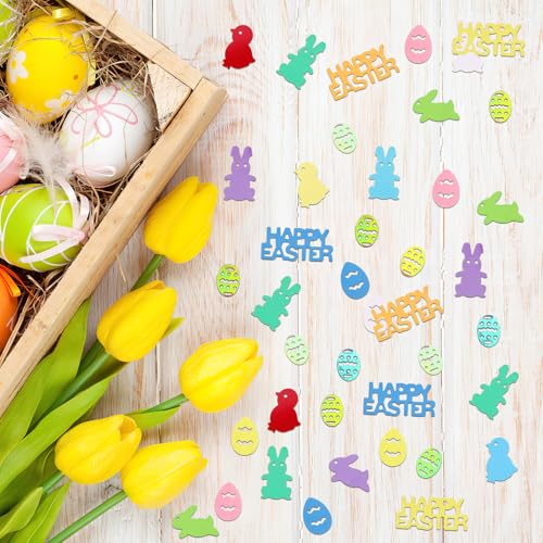 MARFOREVER Easter Confetti Party Table Decorations - style: Easter