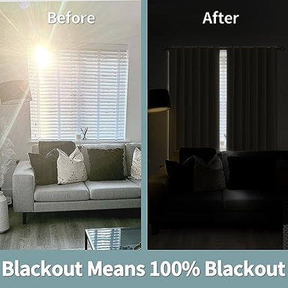 BGment Camel Blackout Curtains 63 Inches Long with Thermal Insulated Liner - color: Cashmere, size: 38"W x 63"L (Pack of 2)