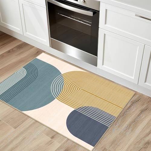 Boho Rug 2x3 for Entryway Bohemian Rugs,Blue - color: Blue, size: 2'x3'(Rectangular)