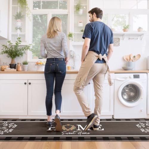 Kitchen Mats 2PCS, Anti Fatigue Rugs, 17.3x30+17.3x70in, Brown - color: Brown, size: 17.3’’x 30’’+ 17.3’’x 70’’