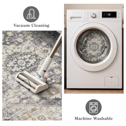 Collive 3'x5' Boho Washable Front Indoor Large Entryway Area Rug - color: Taupe/Multi, size: 36" x 59"