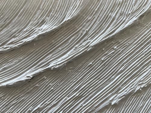 NANKAI Art Hand-Painted 24x48-inch White Texture Art Oil Painting, Modern Abstract Art, Large-Scale Home Wall Decoration - color: Nkhb328