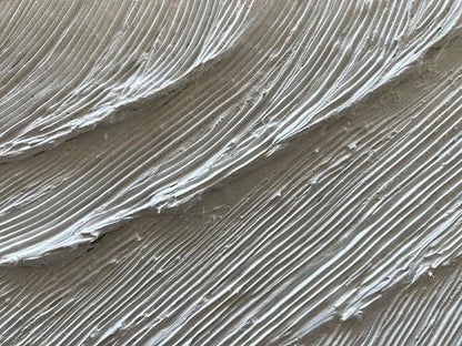 NANKAI Art Hand-Painted 24x48-inch White Texture Art Oil Painting, Modern Abstract Art, Large-Scale Home Wall Decoration - color: Nkhb328