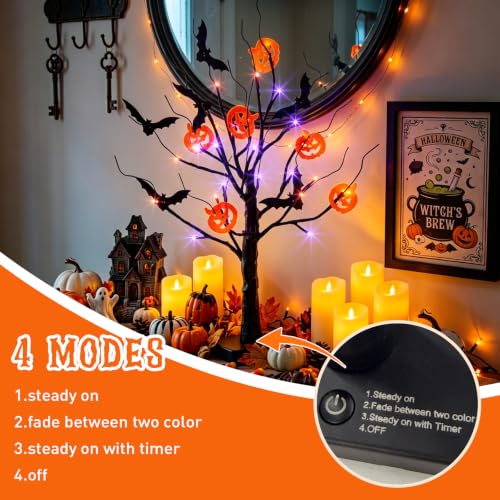 EAMBRITE Halloween Decorations Indoor Halloween Tree Black Spooky Tree