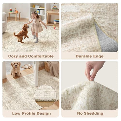 Kitchen Rugs Sets of 3, 2x3 2x4 2x5 Rug Runner,Beige - color: Beige/Ivory, size: 2x3+2x4+2x5 Set