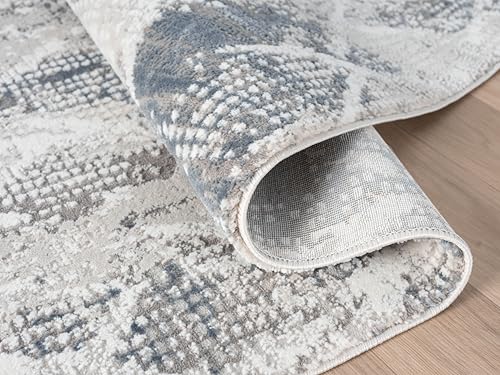 2x7 Blue Modern Geometric Area Rug for Living Room, Bedroom - color: 1003 - Blue, size: 2' x 7' (Rectangular)