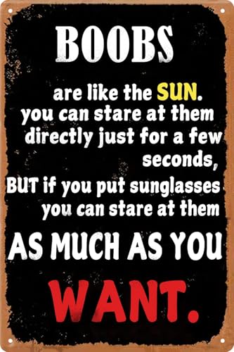 Funny Humorous Sarcastic Metal Vintage Sign Outdoor Wall Decoration For Home Cafe Bar Club Shop Farm Garden Countryside Holiday Gift Tin Sign 8x12 in - color: Funny
