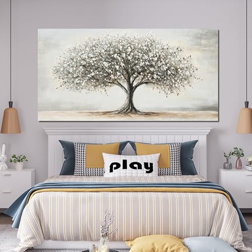 Large Canvas Tree of Life Wall Art Modern Black and White Wall Art 29"X58" - color: TB-Z, size: 58"L x 29"W